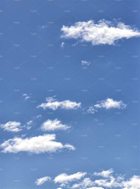 White Clouds In Blue Sky Weather Vertical Shoot High Quality