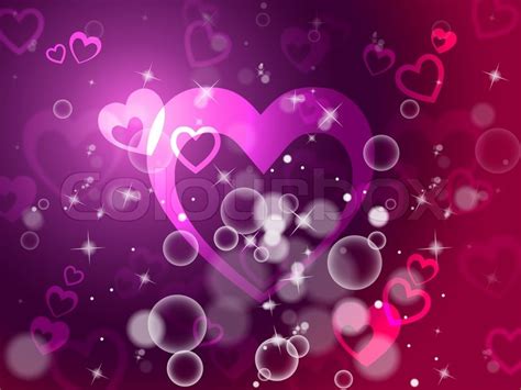 Hearts Background Showing Passion Love Stock Image Colourbox