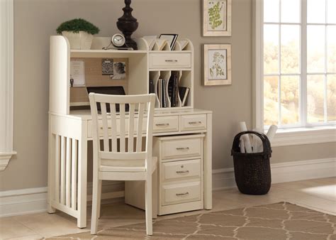 Hampton Bay White Writing Desk With Hutch From Liberty 715 Ho Dsk