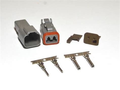Buy Deutsch Dt 2 Pin Connector Kit D Key Wedge 14 16 Awg Stamp