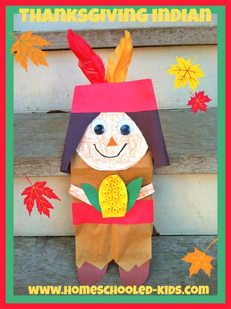 Year round fun activities, arts and crafts for 3 fun and simple craft ideas for preschoolers and preschool art projects to do throughout the year. Thanksgiving Indian Craft | Homeschooled Kids Online