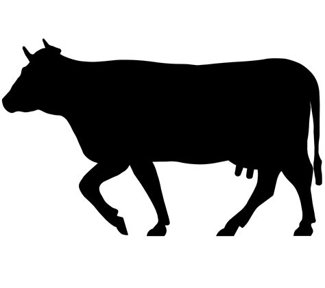 Filecowiconsvg Wikimedia Commons Cow Silhouette Silhouette