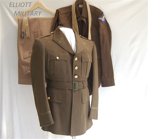 Usaaf Ww2 Officers Uniform Jacket Shirt Tie Trousers And Belts Elliott Military
