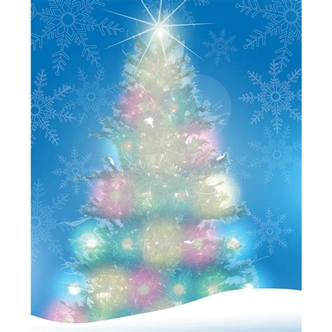 Lit Christmas Tree Printed Backdrop Backdrop Express
