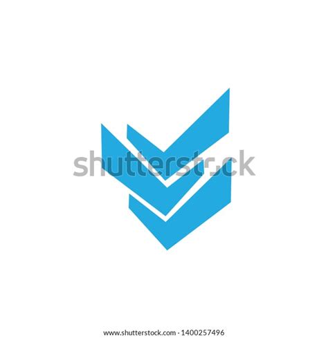 Blue Arrow Logo Vector Illustration Stock Vector Royalty Free
