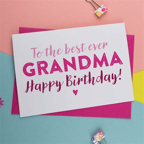 Birthday Card For Grandma By A Is For Alphabet