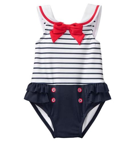 Sailor 1 Piece Swimsuit Newborn Girl Outfits Toddler Outfits Baby