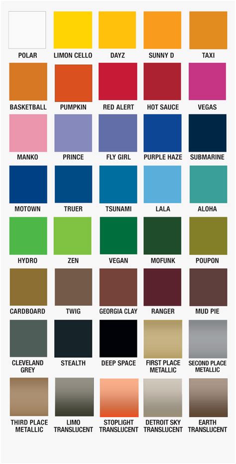 Color Place Paint Colors Chart
