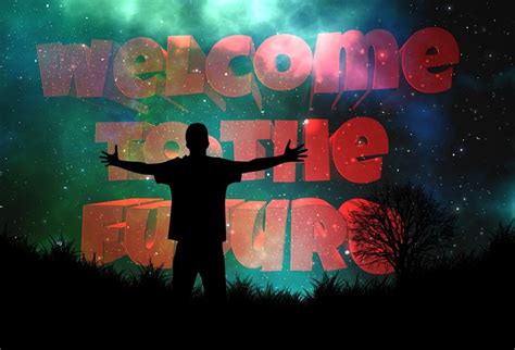 Welcome To The Future Text Drawing Free Image Download