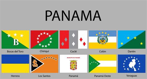 All Flags Of Provinces Of Panama 21853851 Vector Art At Vecteezy