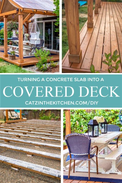 Concrete patios deck over concrete concrete porch concrete slab cost of concrete patio concrete steps wood patio backyard playground backyard patio. DIY: Turning a Concrete Slab Into a Covered Deck | Outdoor ...