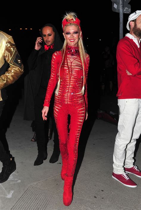 Tara Reid In Red Devil Costume Arrives At Maxim Halloween Party 1021