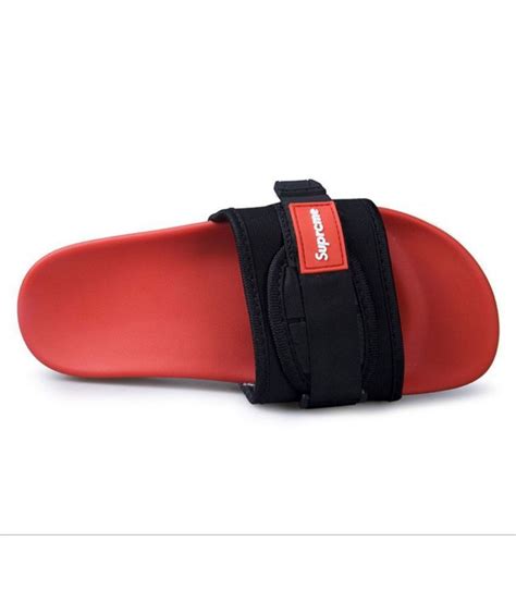 Supreme Slipper Red Slide Flip Flop Price In India Buy Supreme Slipper