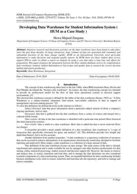 Iium has a very good conducive environment for bot. (PDF) Developing Data Warehouse for Student Information ...