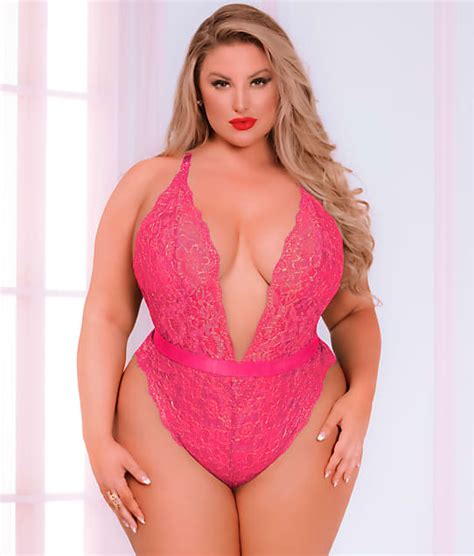 Seven Til Midnight Plus Size Gilded Tempt Open Back Teddy And Reviews Bare Necessities Style
