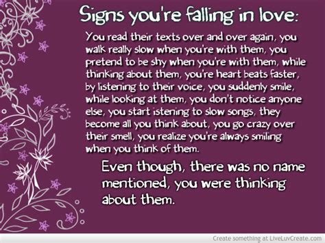 Signs You Are Falling In Love Quotes Quotesgram