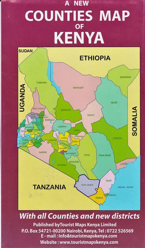 Find out more with this detailed map of kenya provided by google maps. New Counties Map of Kenya (Tourist Maps Kenya) | Text Book Centre