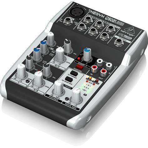 Q502usb 5 Input 2 Bus Usb Audio Interface Mixer W Xenyx Mic Preamps