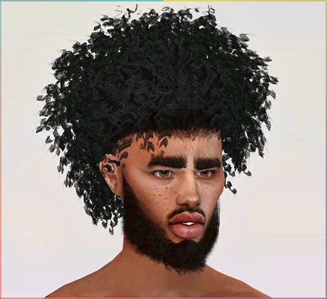 Curl Fro Sims 4 Hair Male Sims Hair Sims 4 Black Hair