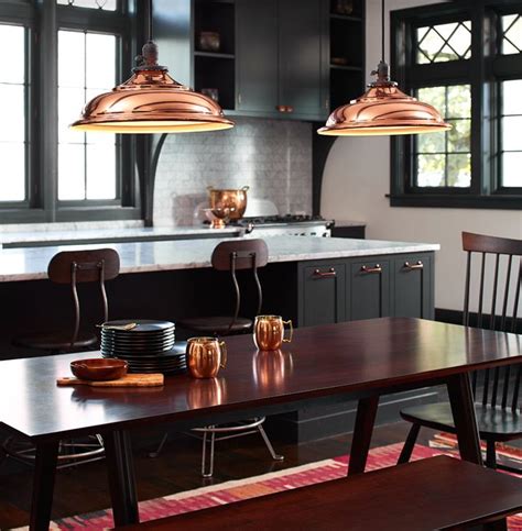 Kinda Loving This Dark Cabinetry And Trim With The Copper Accents
