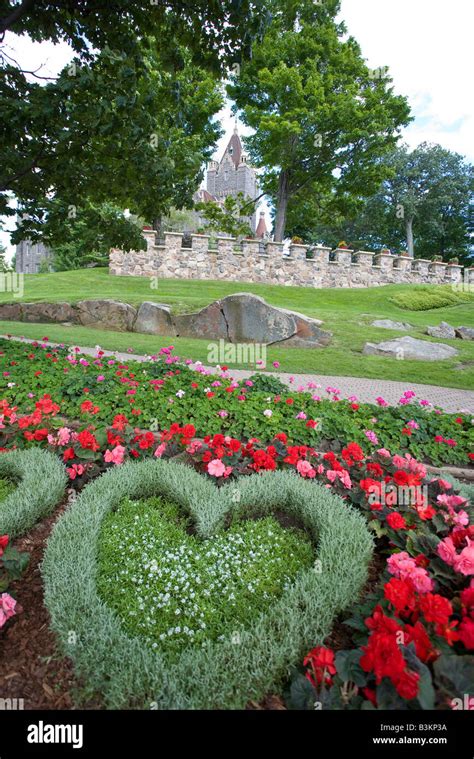 Heart Island And Boldt Castle A Heart Shaped Flower Bed And The Stock