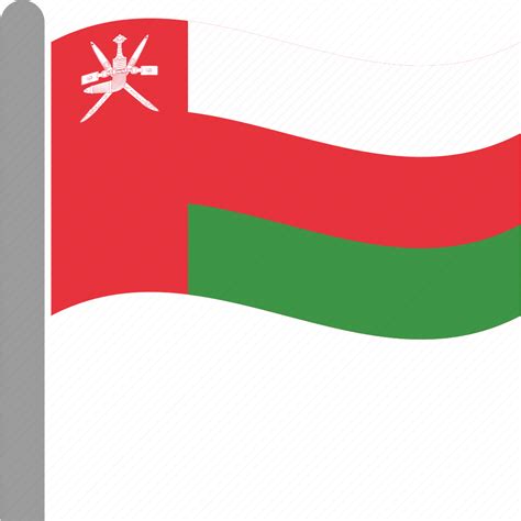 Country Flag Oman Omani Omn Pole Waving Icon Download On Iconfinder