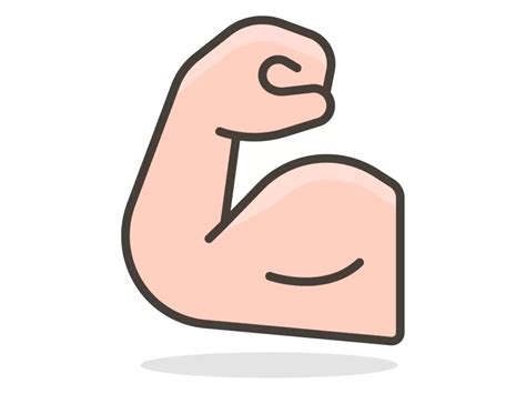 Flexed Biceps Emoji Icon Png Vector In Svg Pdf Ai Cdr Format