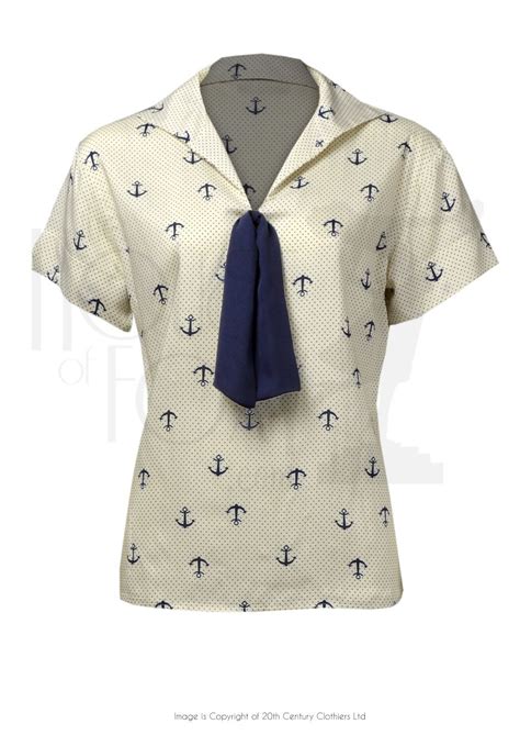 1930s Sailor Blouse Anchors Away 1940s Outfits Pin Up Outfits Top