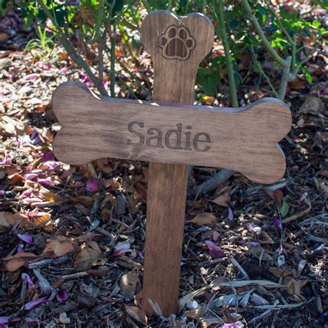 But don't make it too small, you should be able to see it. Personalized Name Dog Bone Memorial Cross - Wood Burial ...