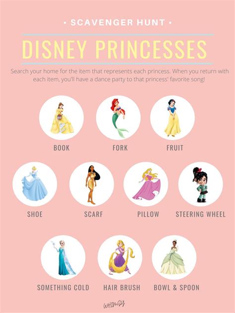 Check spelling or type a new query. Disney Princess Scavenger Hunt- Dance Game Designed for ...