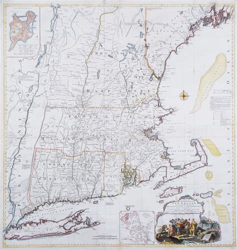 The Finest 18th Century Map Of New England Rare And Antique Maps