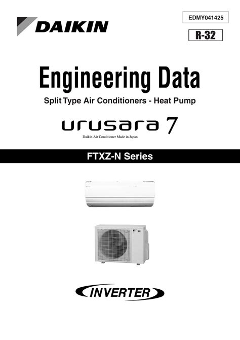 DAIKIN URUSARA 7 FTXZ N SERIES HEAT PUMP ENGINEERING DATA ManualsLib