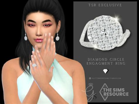 Diamond Circle Ring By Glitterberryfly The Sims Game