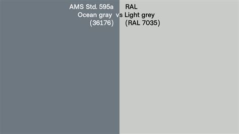 AMS Std 595a Ocean Gray 36176 Vs RAL Light Grey RAL 7035 Side By