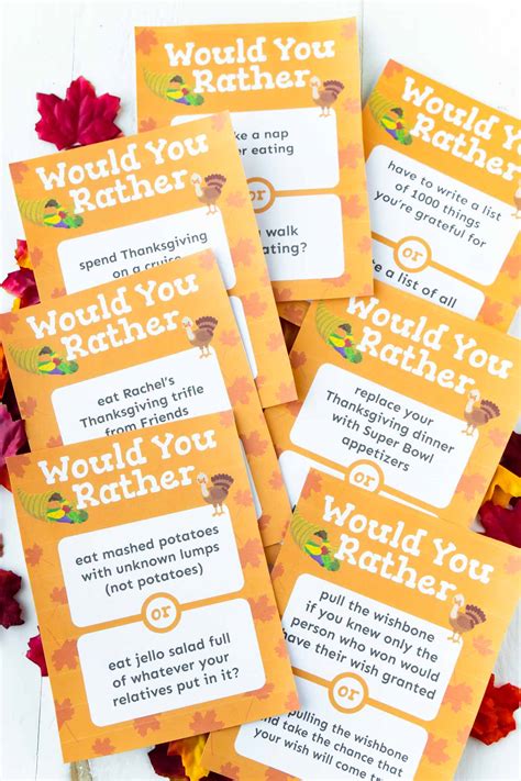 Check spelling or type a new query. 50+ Free Printable Thanksgiving Would You Rather Questions
