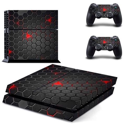 Custom Black Red Cool New Ps4 Skin Decal Sticker For