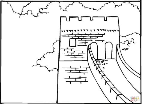 Great Wall Of China Coloring Page Coloring Home