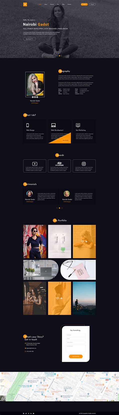 Personal Web Page Design On Behance