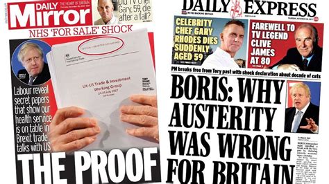 Newspaper Headlines Proof Nhs Is For Sale And Pm Criticises