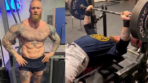 Hafthor Bj Rnsson Crushes Kg Lb Paused Bench Press Ahead Of