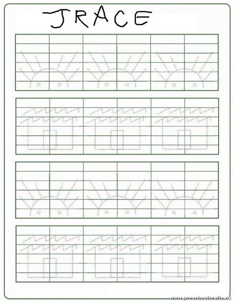 Dotted Line Worksheets For Kindergarten