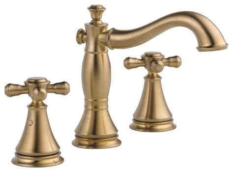 Amazons choice for champagne bronze bathroom fixtures. Delta Cassidy Champagne Bronze Cross Handle Widespread ...
