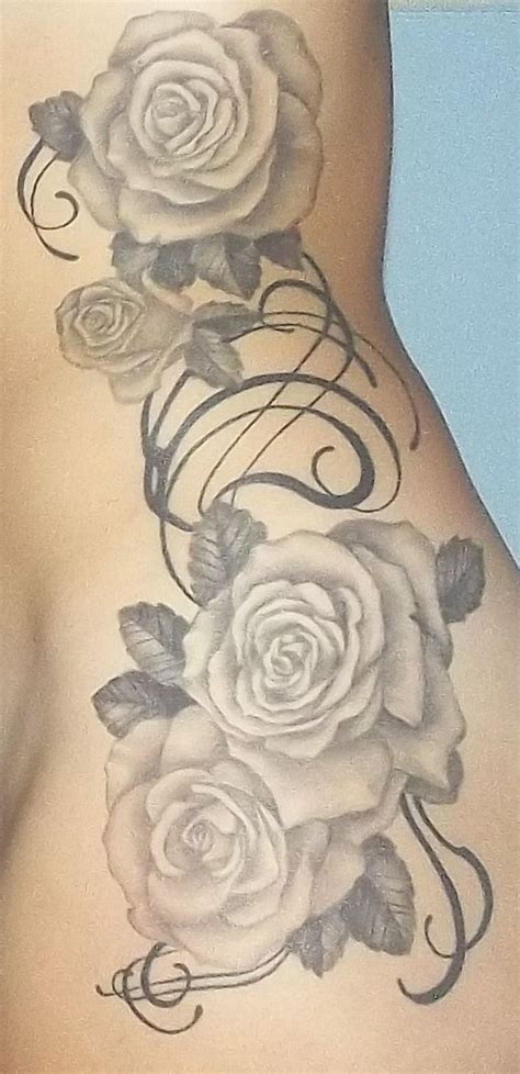 Pin By Faye Sharp On Tattoos Rose Tattoo On Side Side Tattoos Rose