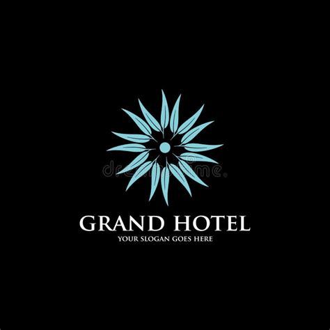 Blue Feather Hotel Logo Inspiration Luxury Grand Hotel Logo Template