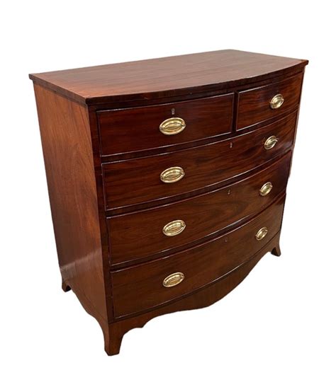 George Iii Mahogany Bow Front Chest Of Drawers At 1stdibs