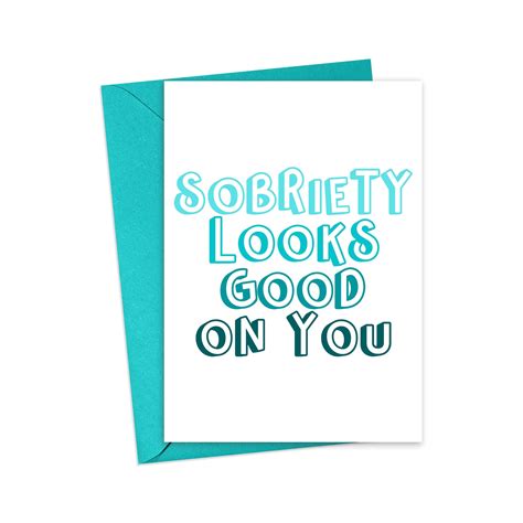 Sobriety Card Sobriety T For Men Soberversary Card Etsy