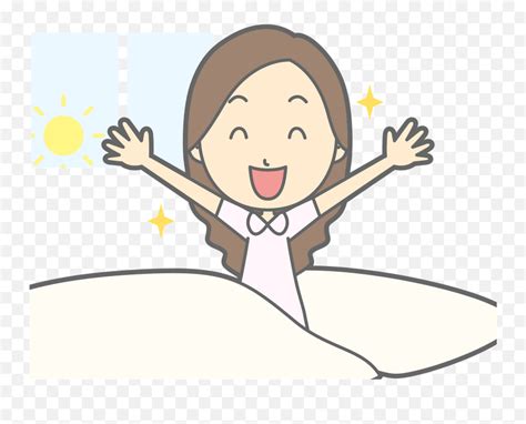 Woman Is Waking Up Clipart Free Download Transparent Png Happy Emoji