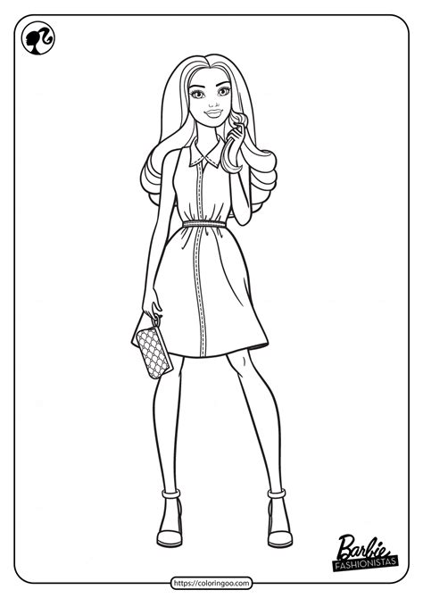 The doll's maker, ruth handler, was inspired by a german doll named bild lilli. Printable Barbie Fashionistas Pdf Coloring Pages 04