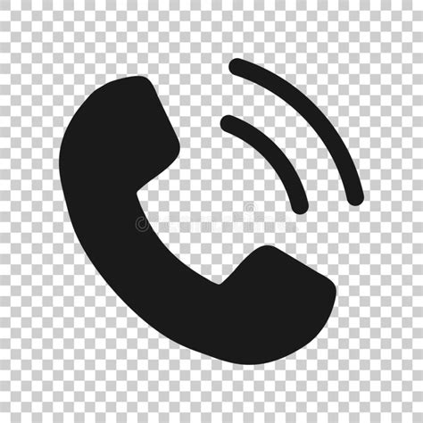 Phone Icon In Flat Style Telephone Call Vector Illustration On White