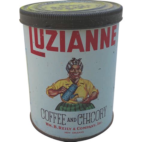 Antique Luzianne Tin Coffee Can 1920s From Beaver Creek Antiques On